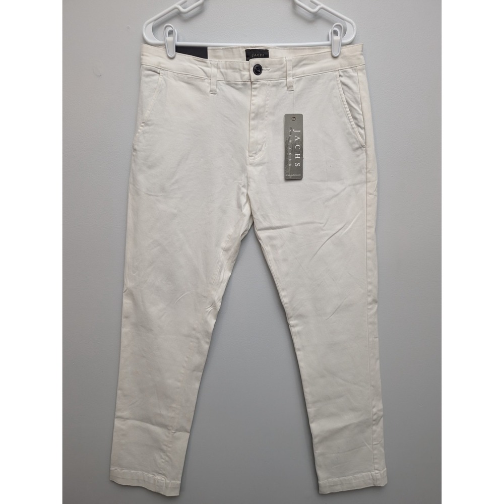D4 NWT Jachs New York Mens 33 white Straight Fit 5-Pocket Pants